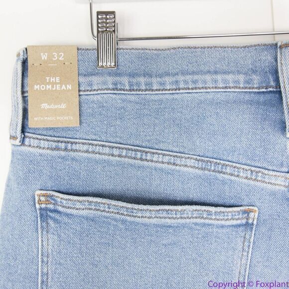 NEW Madewell The Momjean in Austrey Wash: Ripped Edition, 32 - Picture 11 of 16